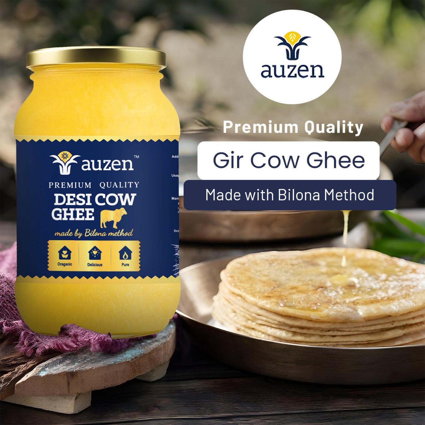 Auzen A2 Cow Ghee 1 Ltr