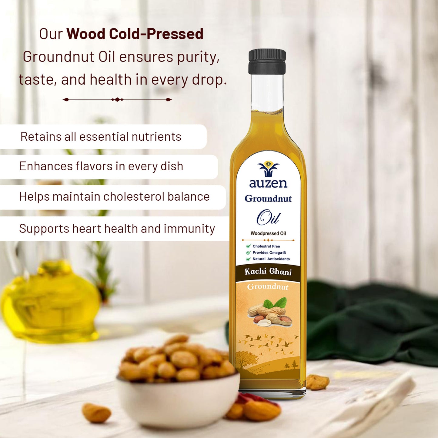Woodpress Groundnut Oil 1 Liter